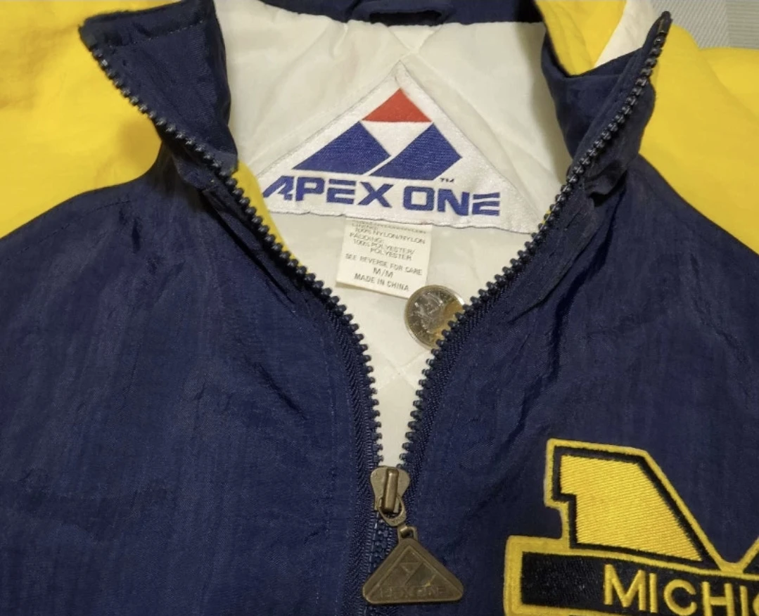 vintage Apex One University of Michigan jacket SZ Med - photo 4