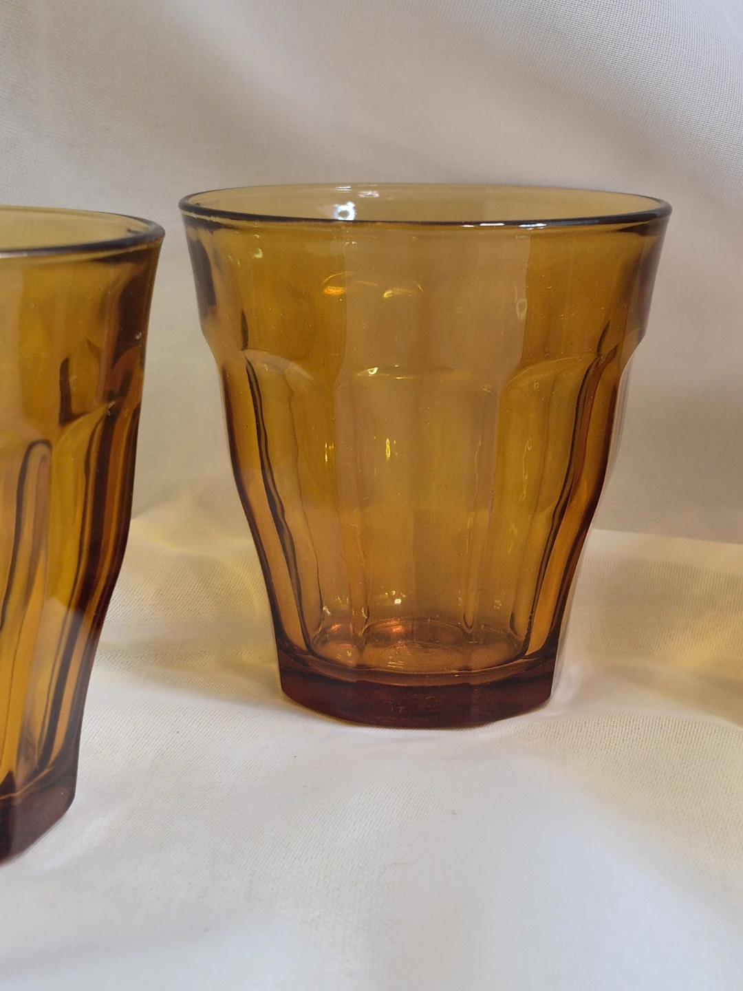 Set of 4 Vintage Duralex Amber Glasses - photo 3