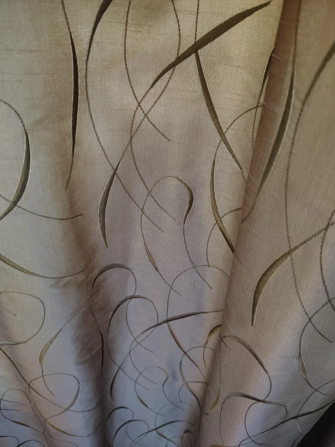 Designer Gold Silk-Textured Drapes - photo 3