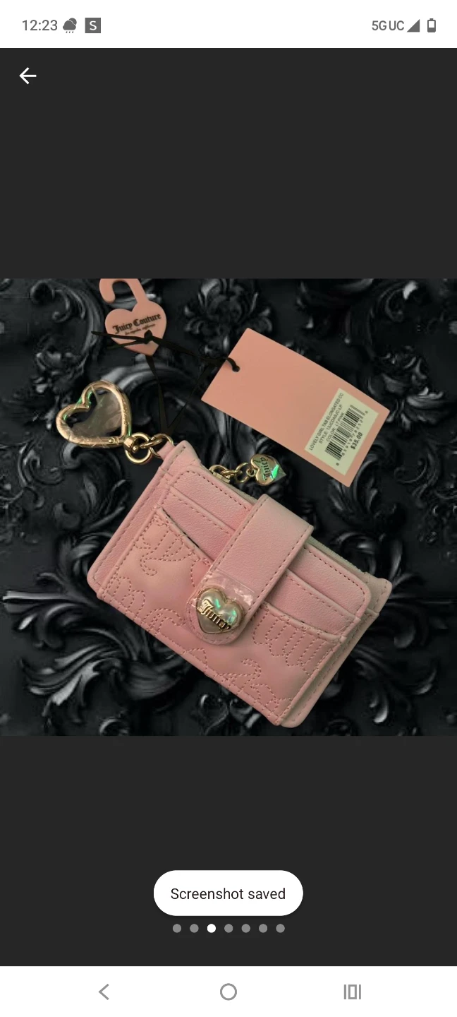 Juicy Couture Pink Card Holder with Heart Charm - photo 2
