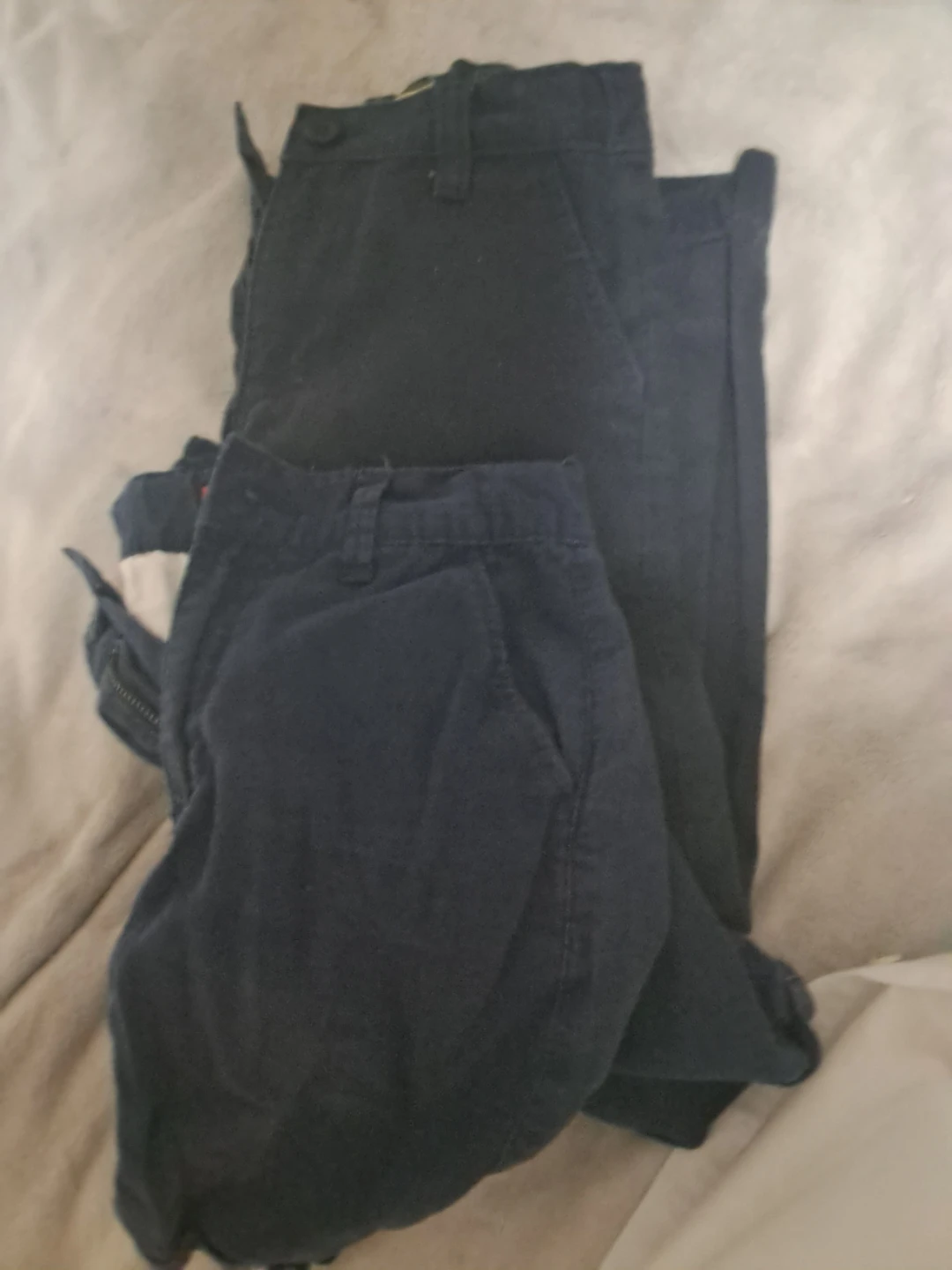 White Shirt & Navy Pants Set school clothes