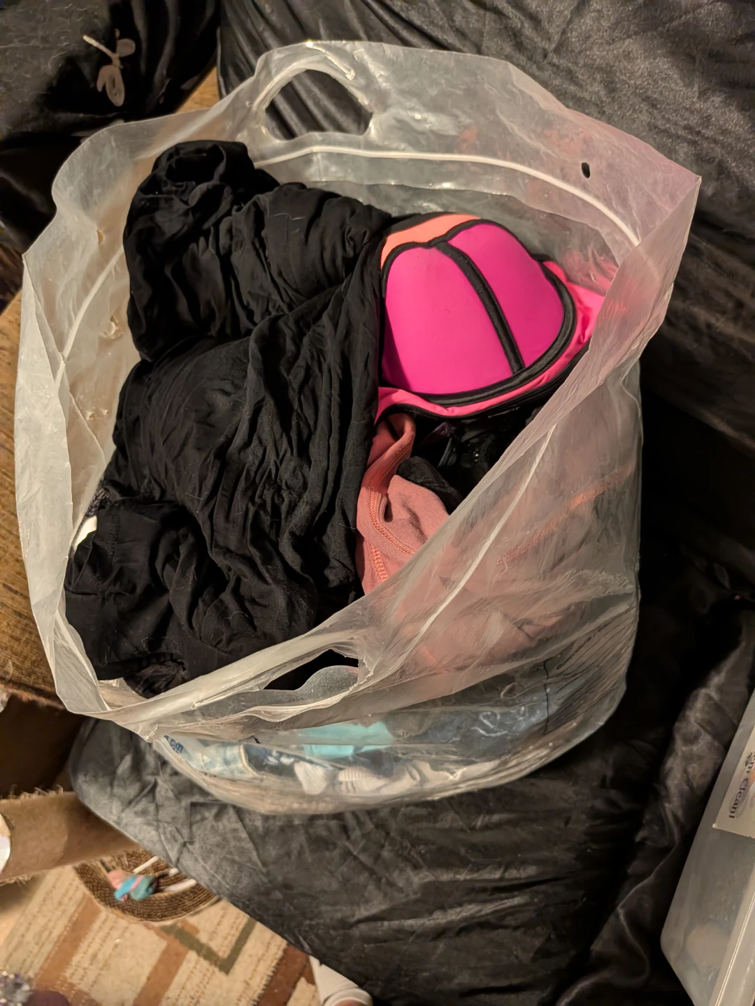 Bag of assorted clothing