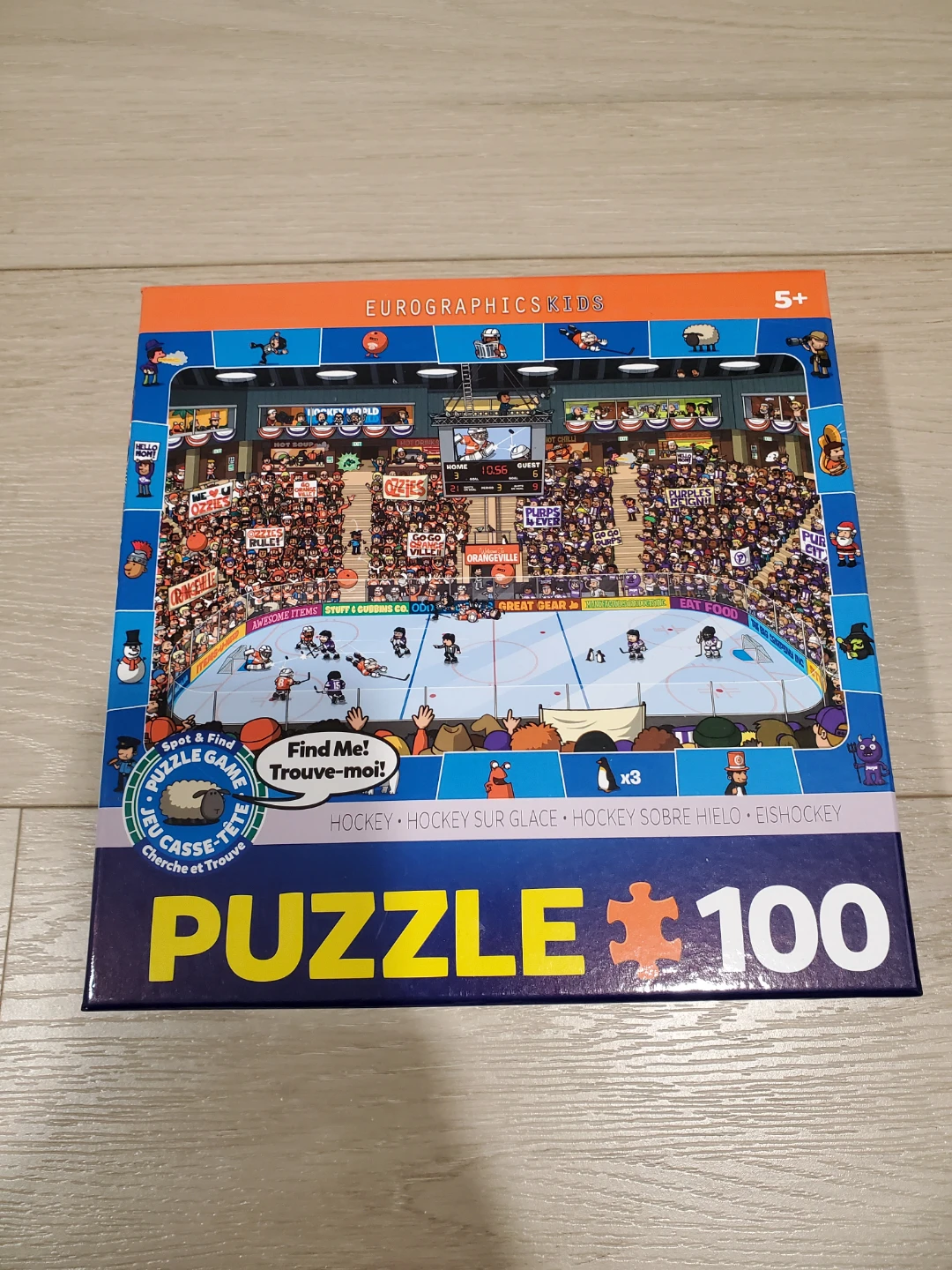 Eurographics Kids Spot & Find Hockey Puzzle - 100 pcs.