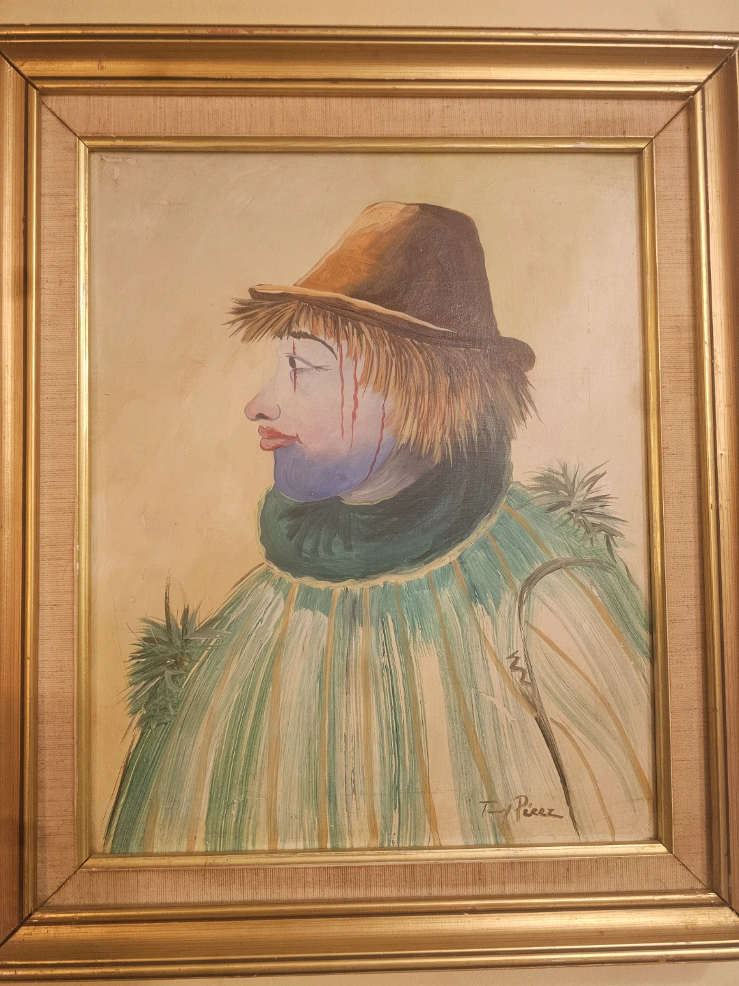 Vintage Clown Painting