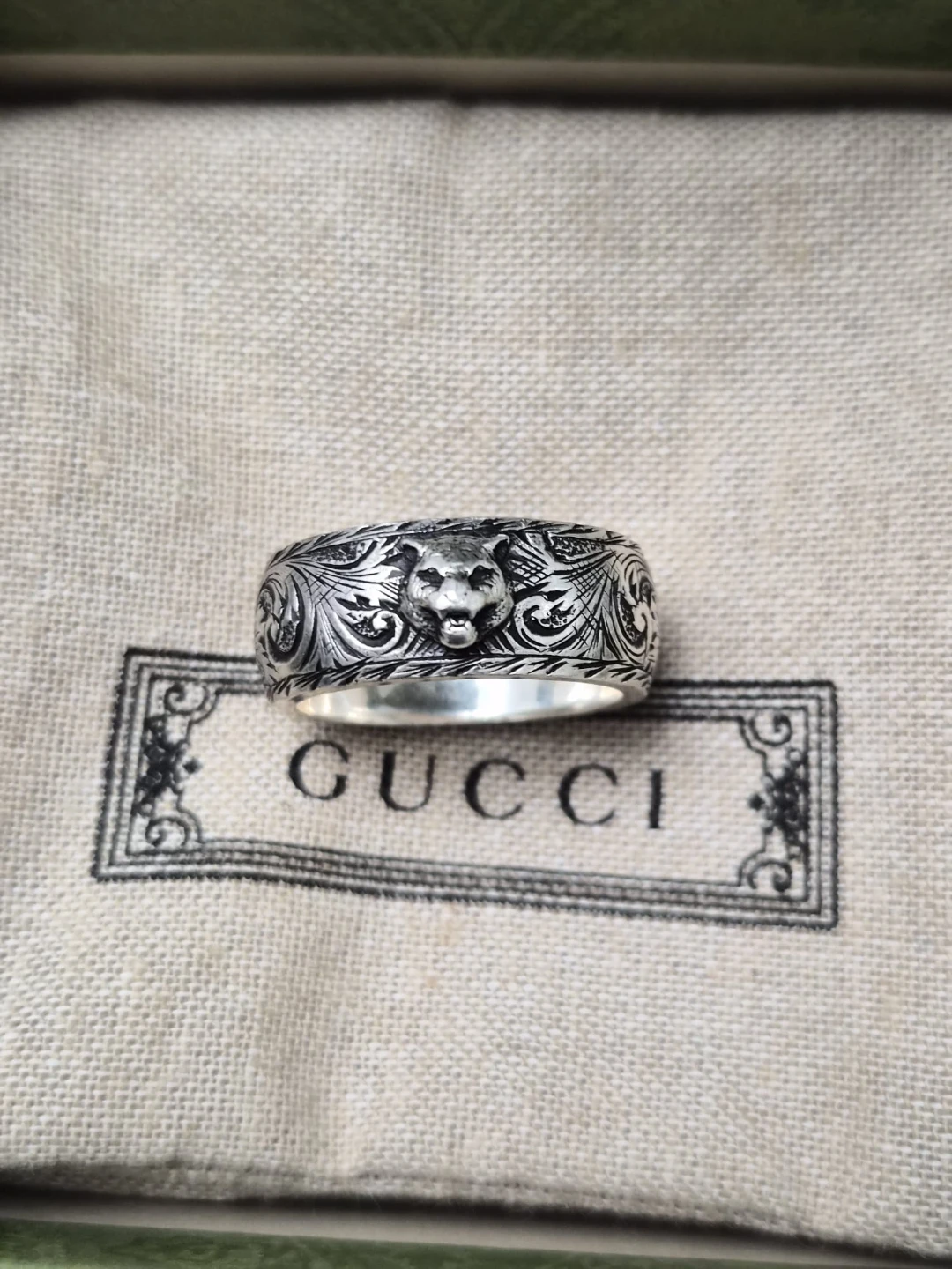 Gucci Tiger Ring Sz 25