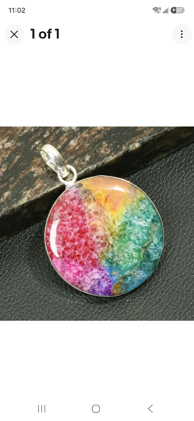 Sterling Silver Agate Necklace