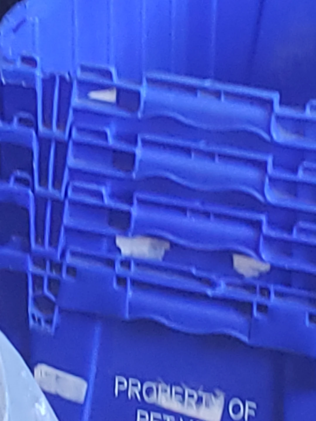 Blue Plastic Moving Storage Bins