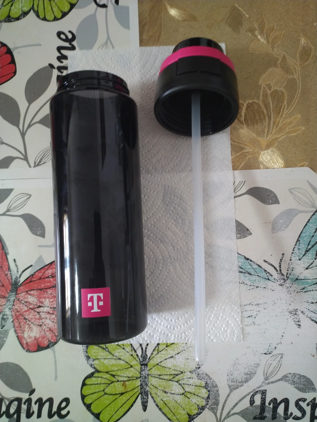 T-Mobile Water Bottle with Straw
