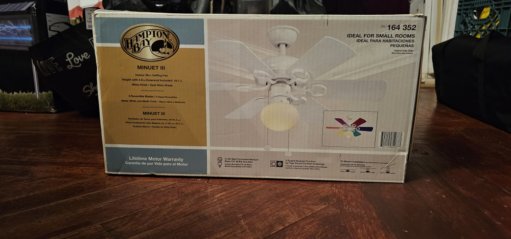 Hampton Bay "MINUET III" Indoor Ceiling Fan
