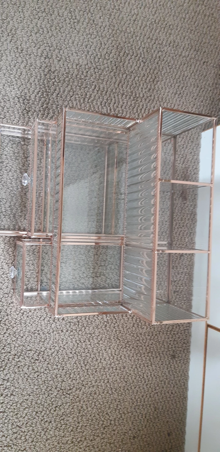 NEW Glass Makeup Organizer with Drawers - photo 3