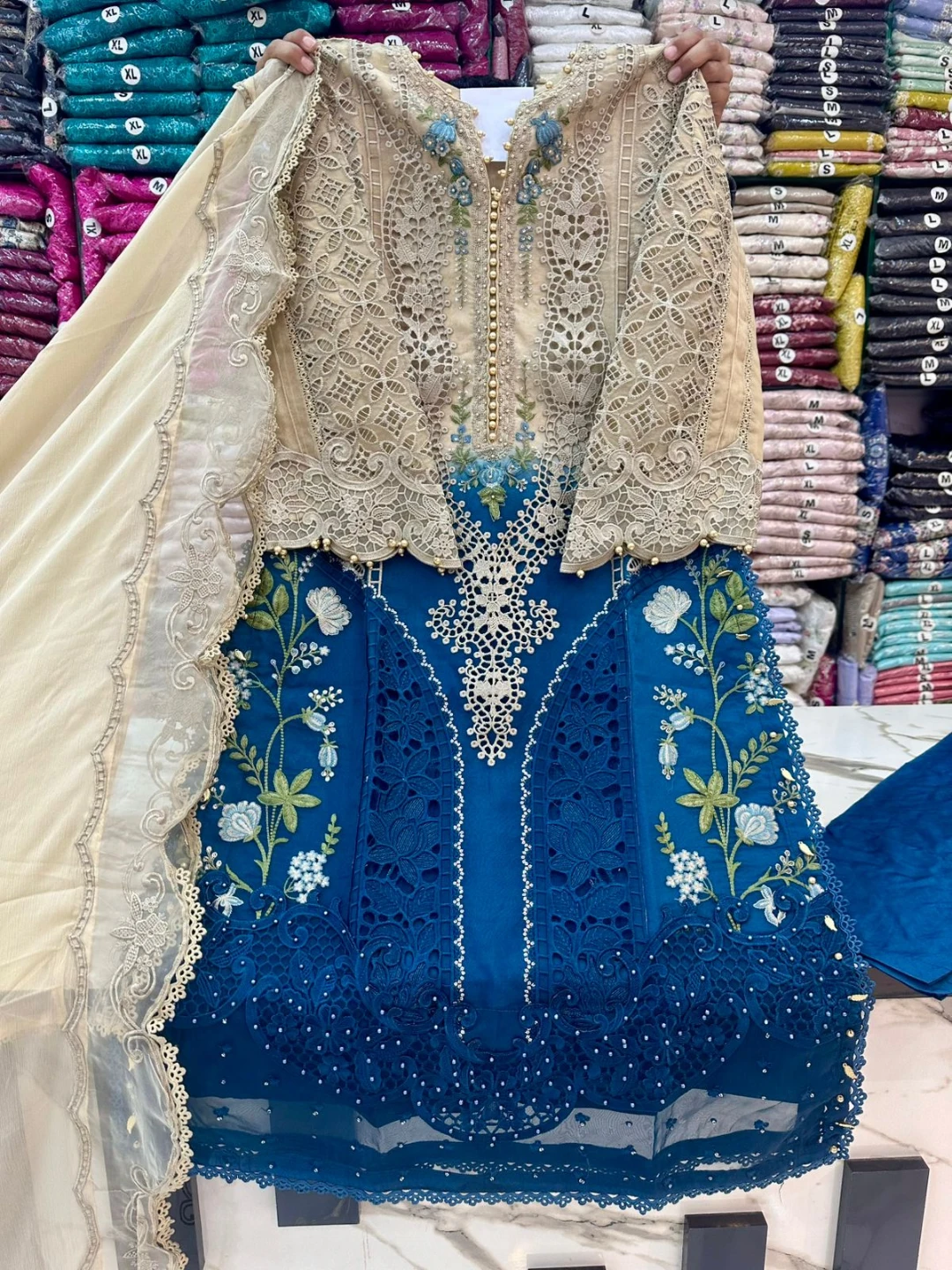 Indian pakistani suit.Embroidered