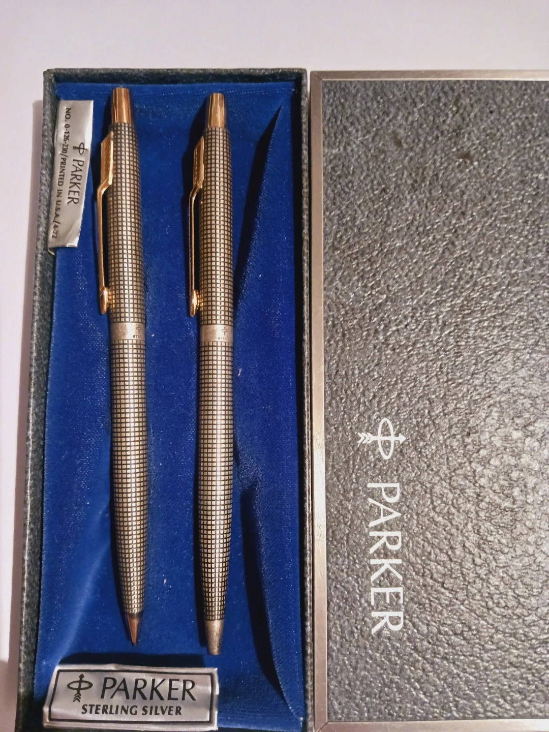 AUTHENTIC PARKER STERLING SILVER PEN 🖊 SET. WORKS! - photo 2