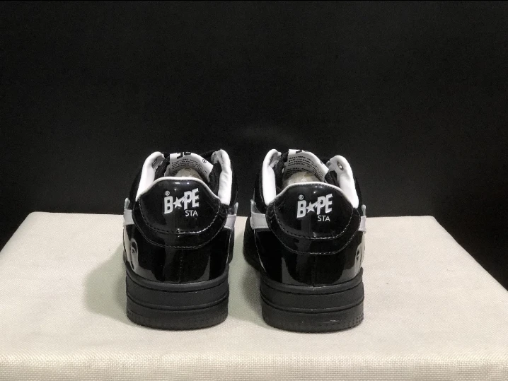 A Bathing Ape BAPE STA Black White Shoes - photo 3