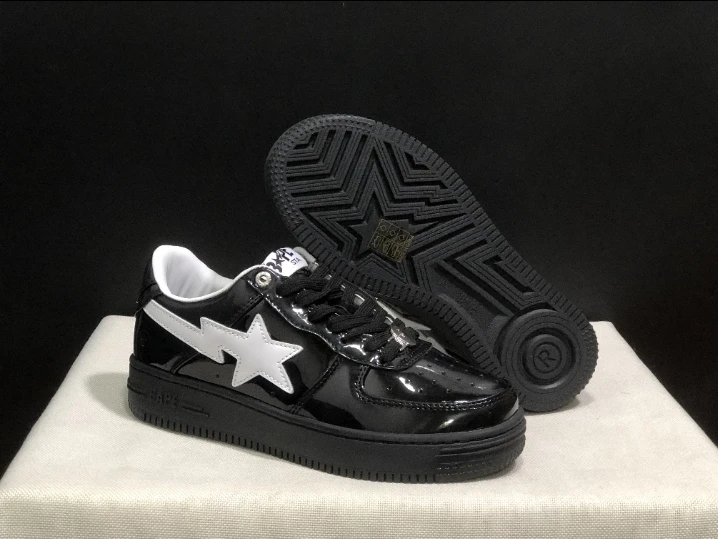 A Bathing Ape BAPE STA Black White Shoes - photo 4