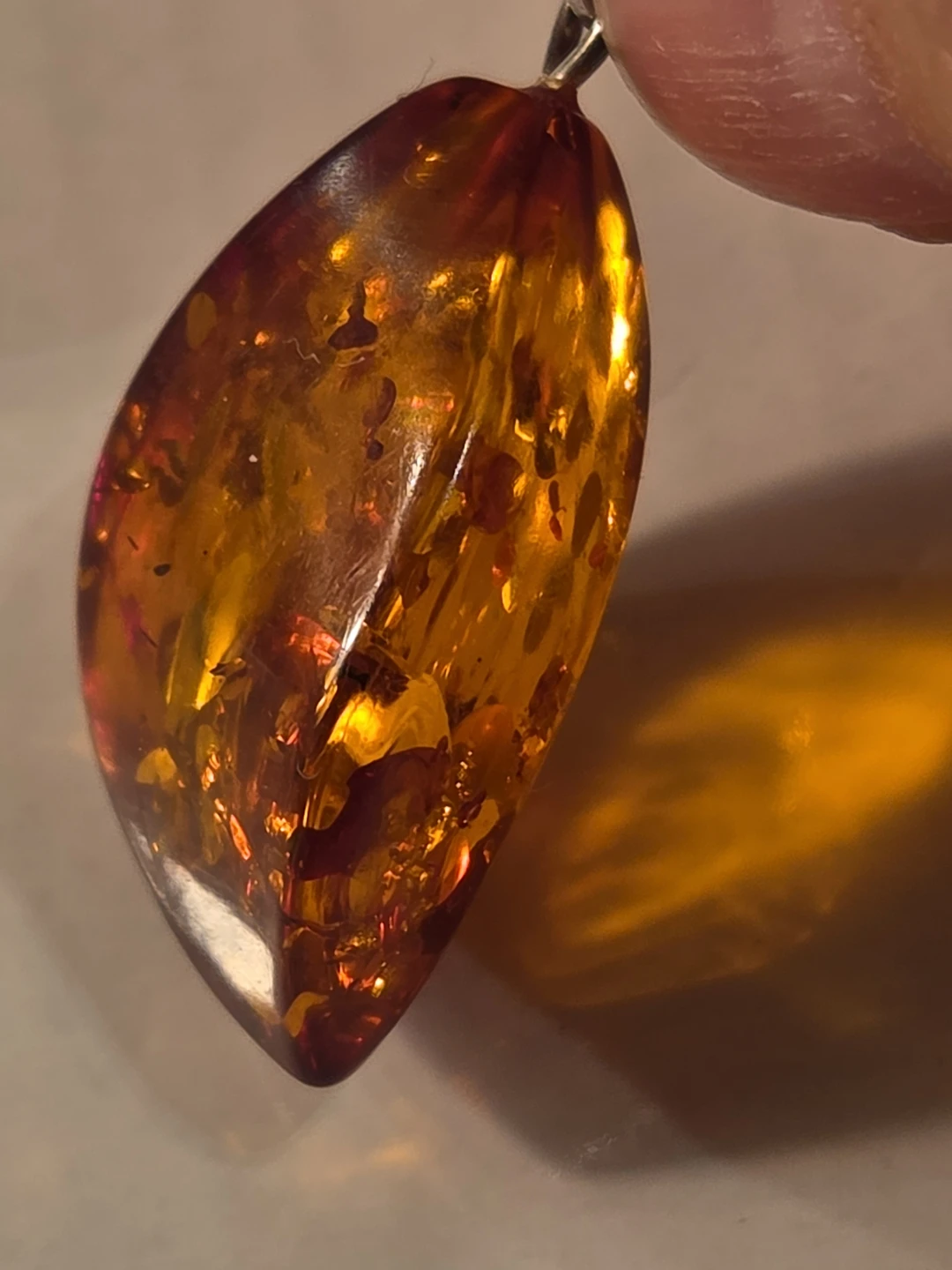 Amber Pendant with Sterling Silver Bail - photo 2