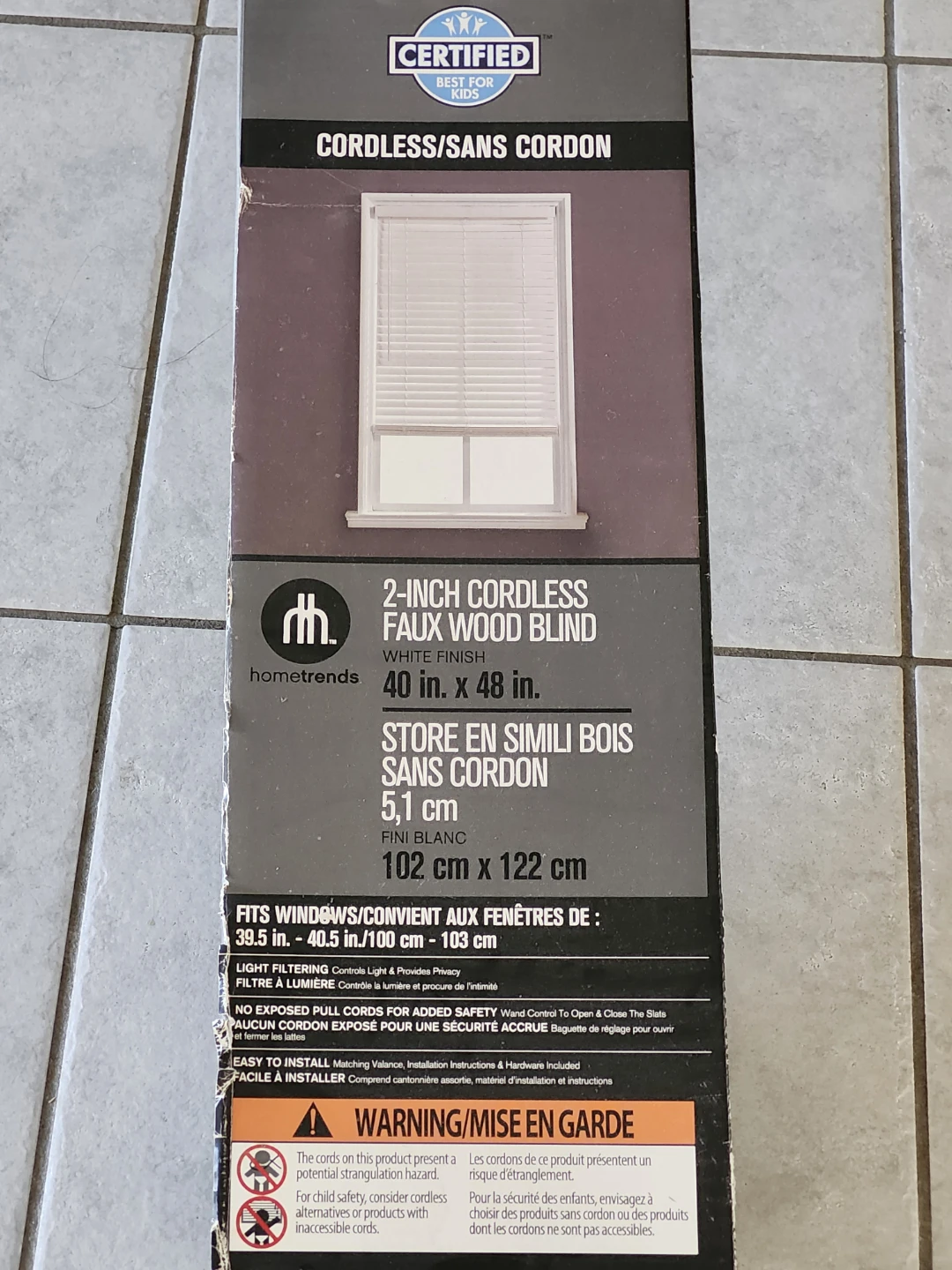 2" Cordless faux wood blinds