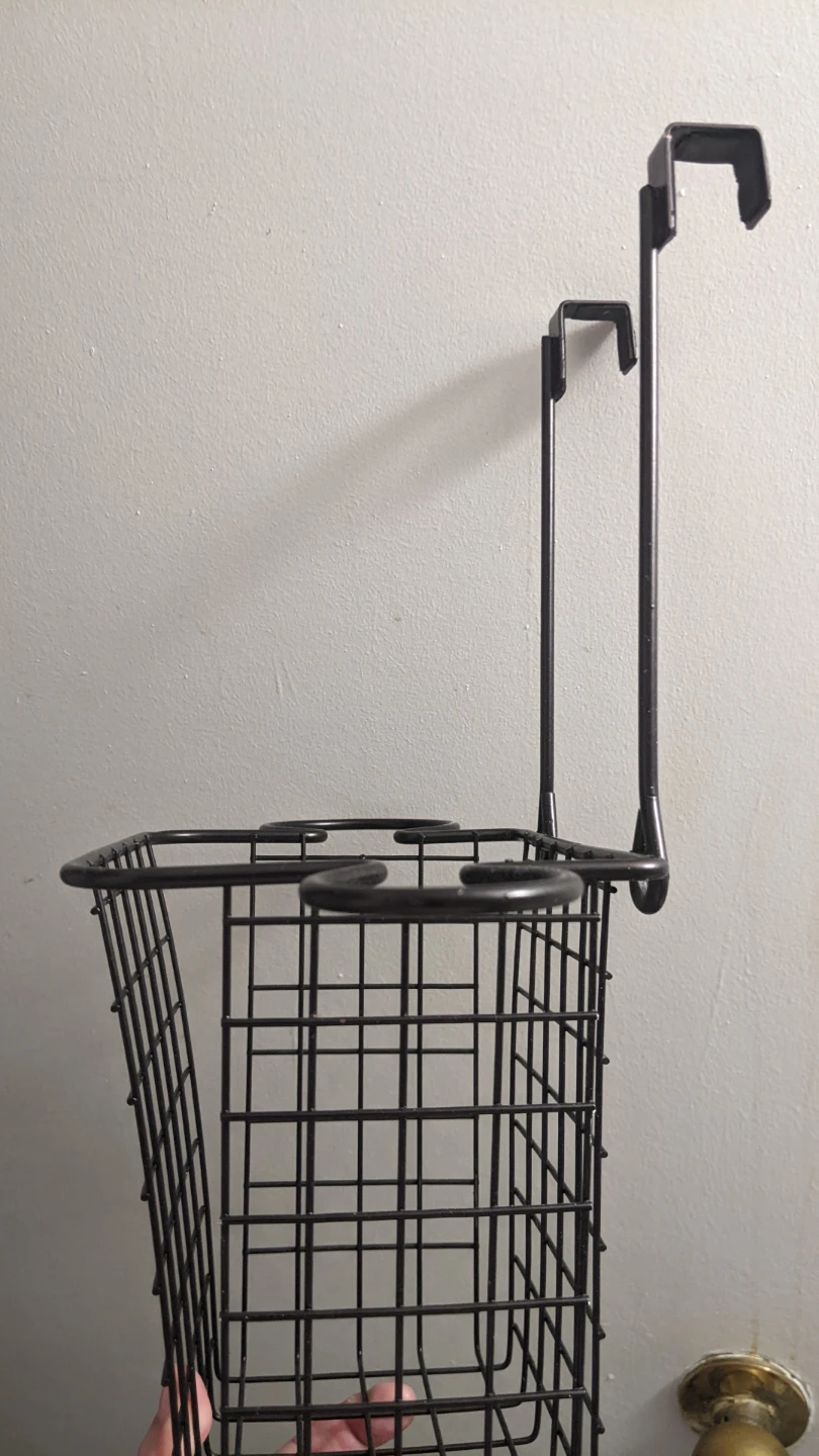 Black Over-the-Door Wire Storage Basket - photo 2
