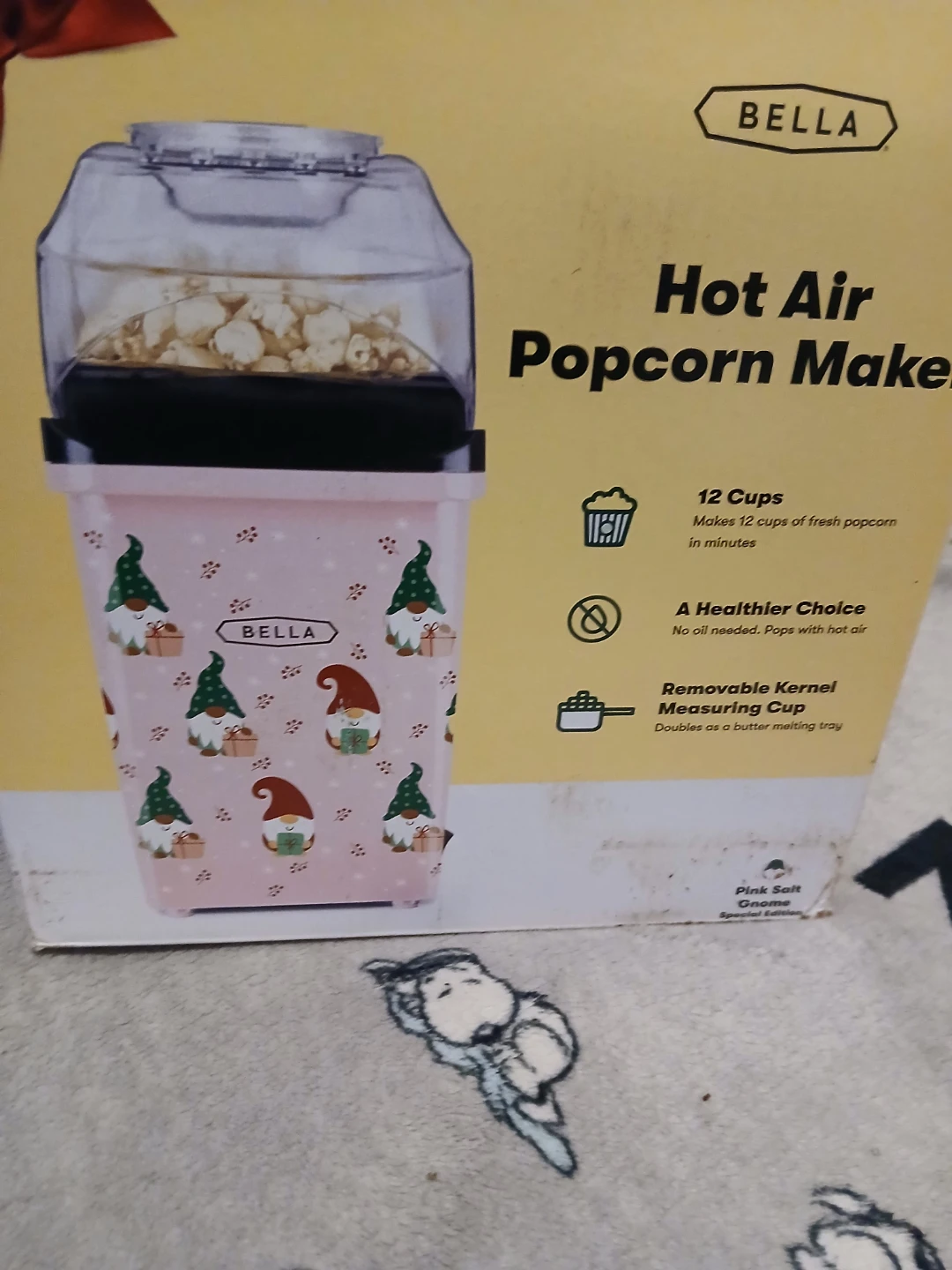 BELLA Hot Air Popcorn Maker - Pink Salt Gnome Special Edition