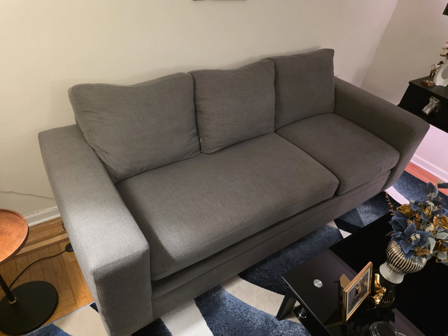 Grey Upholstered Sofa