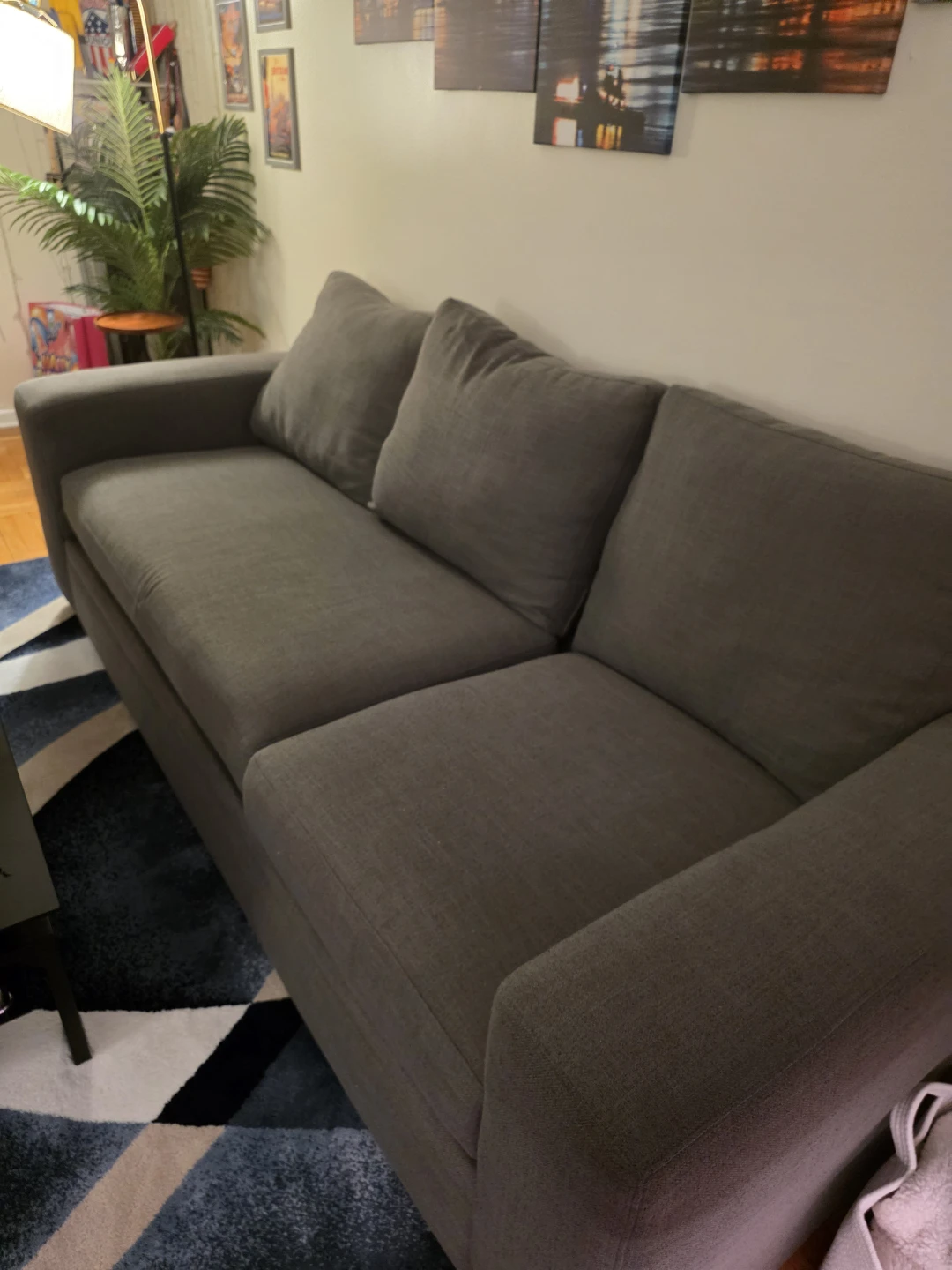 Grey Upholstered Sofa - photo 5