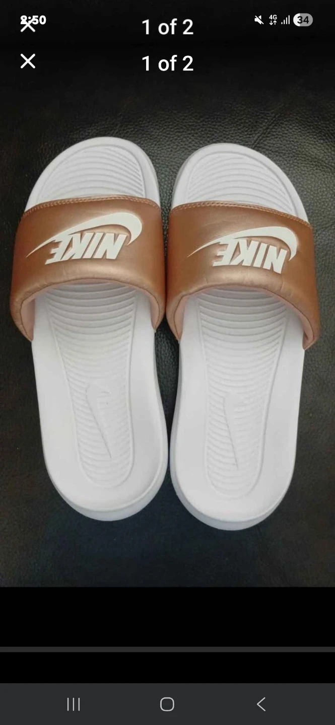 Nike Slides - Rose Gold/White