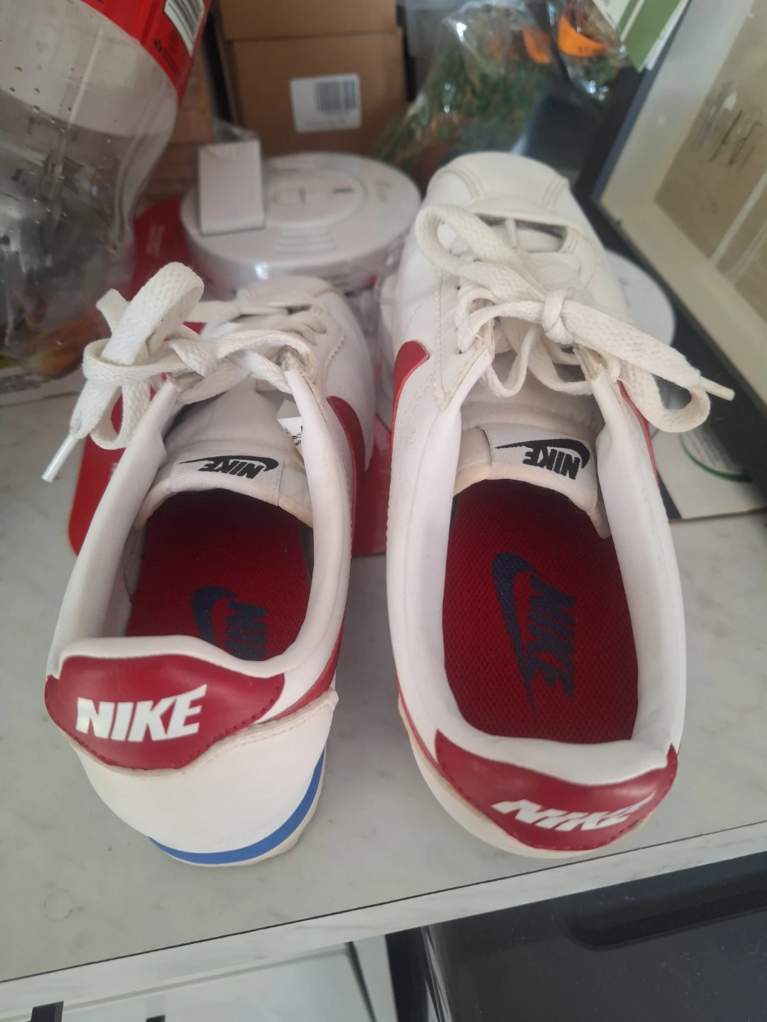 Nike red and white