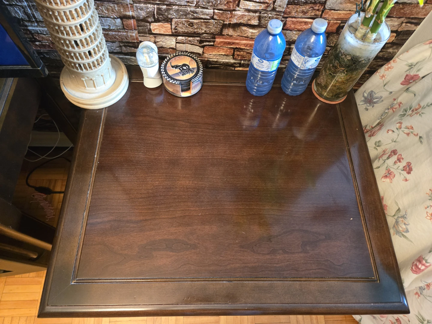 2 vintage kroehler sold wood side table with lower storage shelf - photo 2