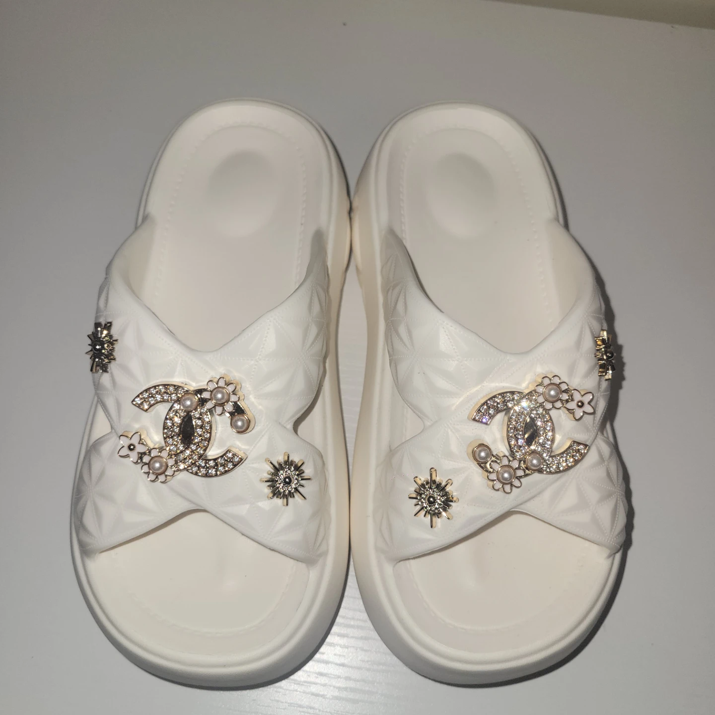 White Platform Slides