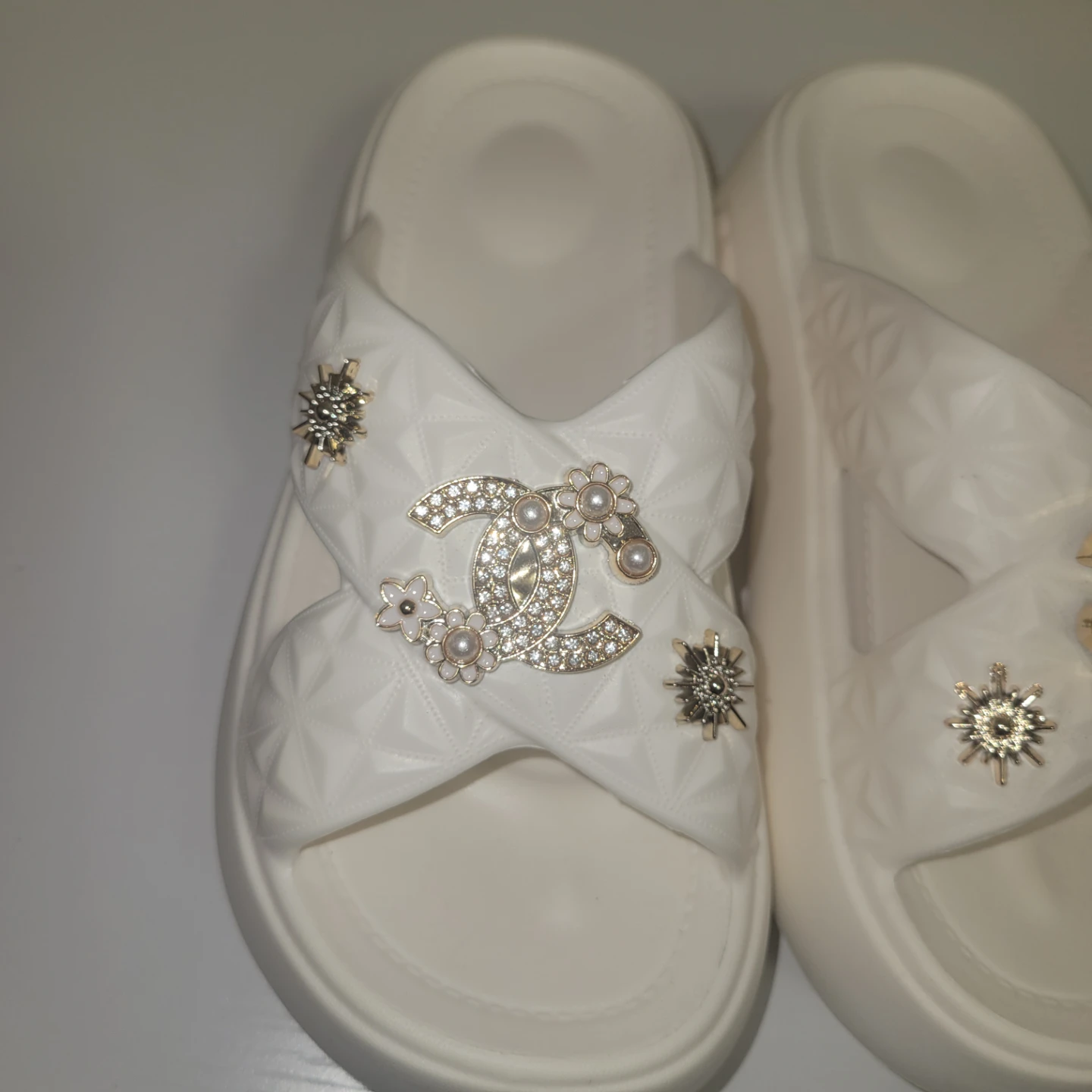 White Platform Slides - photo 4