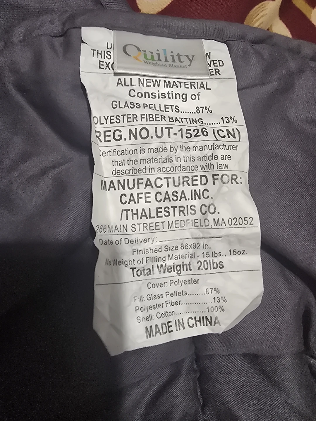 Quility Weighted Blanket 86x92 inch 20lbs - photo 2
