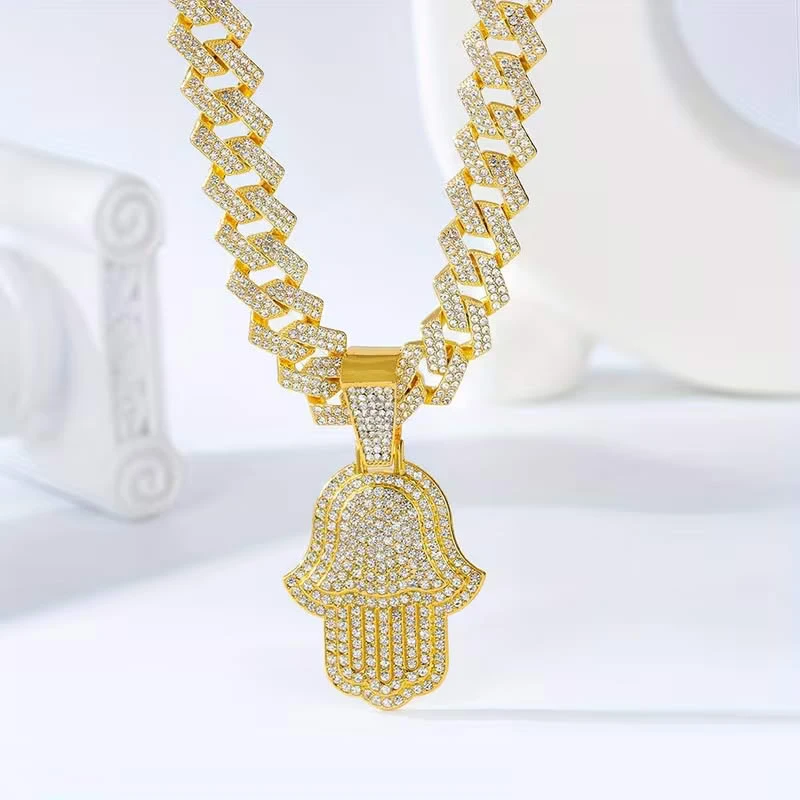 Cuban Link Chain for Men, Miami Silver Gold Plated Necklace - photo 2