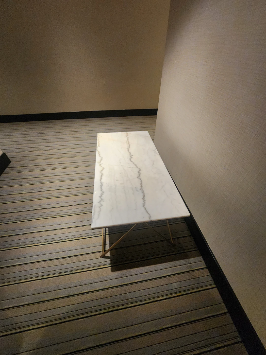Marble Top Coffee Table with Gold Legs