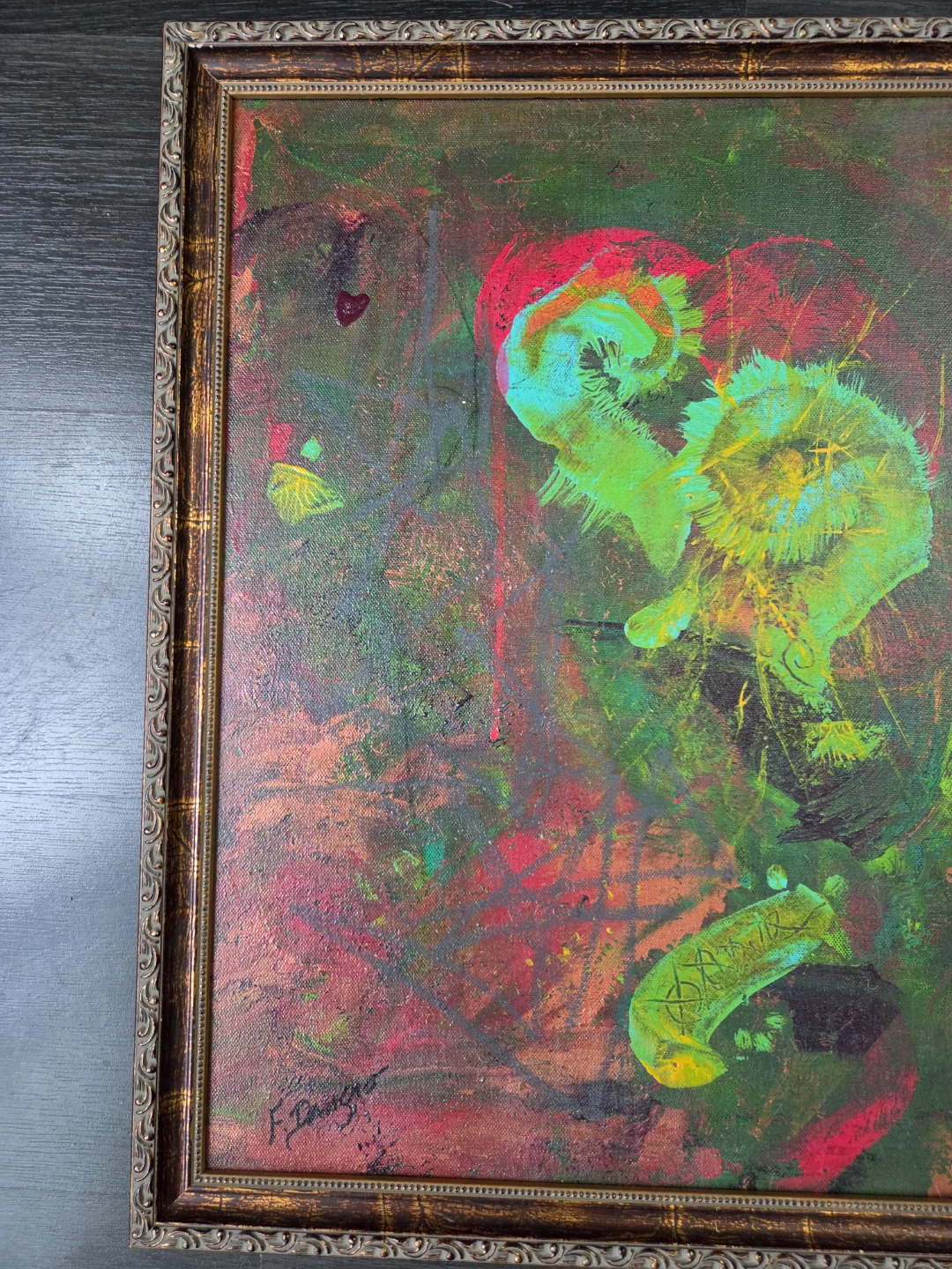 Abstract Painting "Heart Beat" by F. Dansereau (With COA) - photo 5