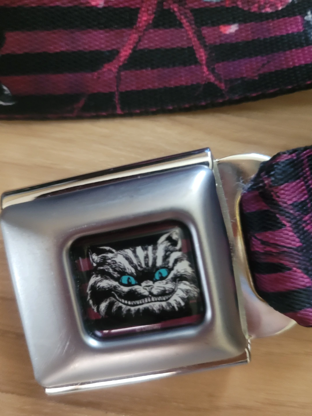 Disney Cheshire Cat Seatbelt Buckle Belt - photo 2