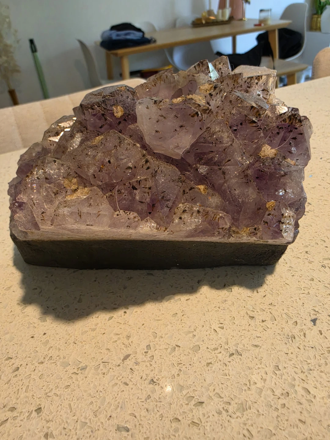 Amethyst Geode Crystal Cluster Candle Holder - photo 3