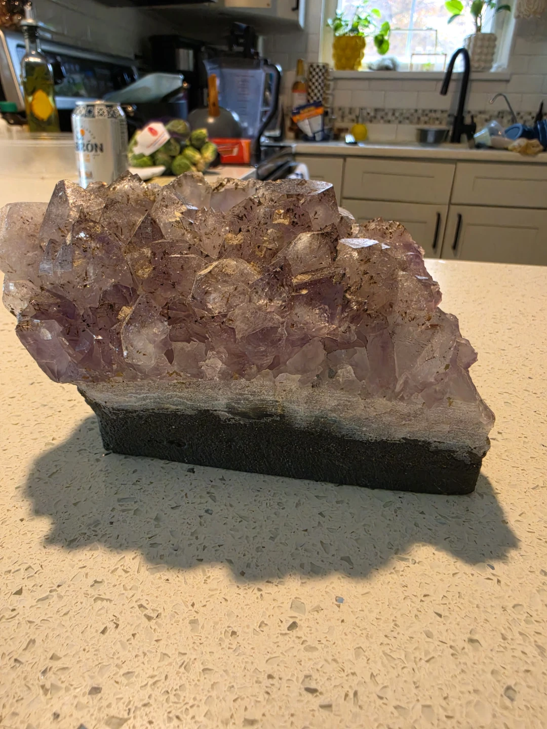 Amethyst Geode Crystal Cluster Candle Holder - photo 4