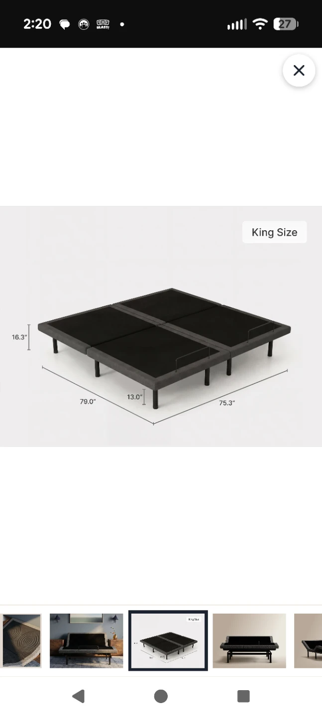 King Size Adjustable Bed Base $600 OBO