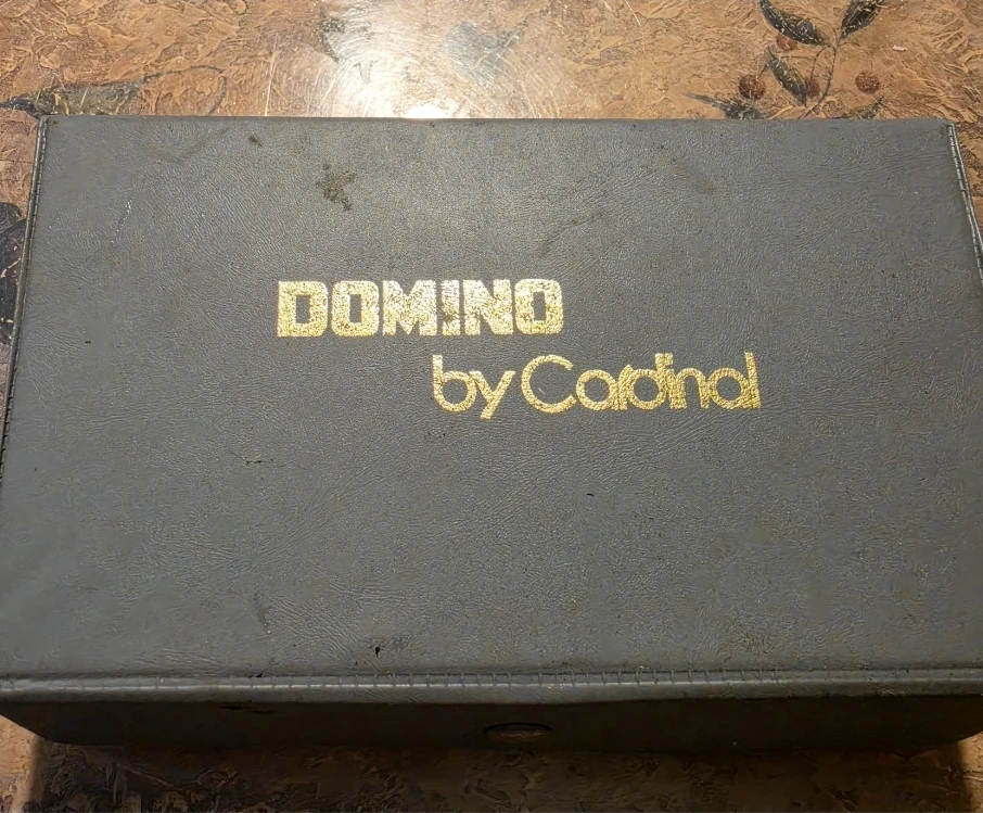 Vintage Domino By Cardinal 55 Pcs 3/8" Thick Double 9 Vinyl Case - photo 5