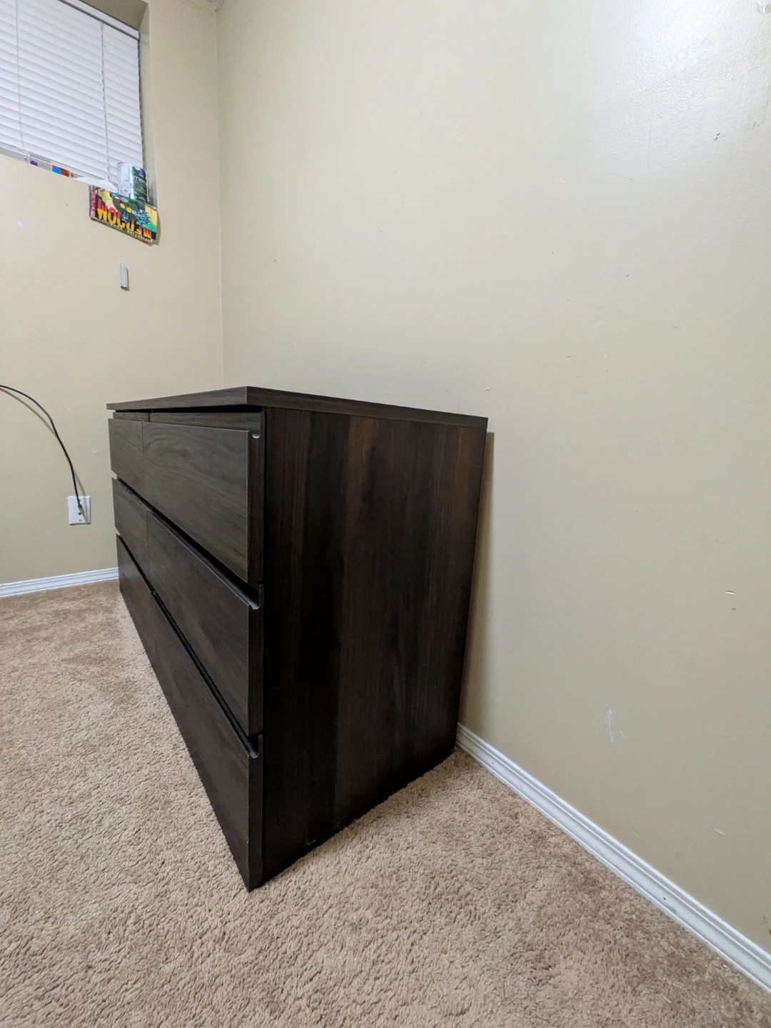 Dark Wood 6-Drawer Dresser - photo 2
