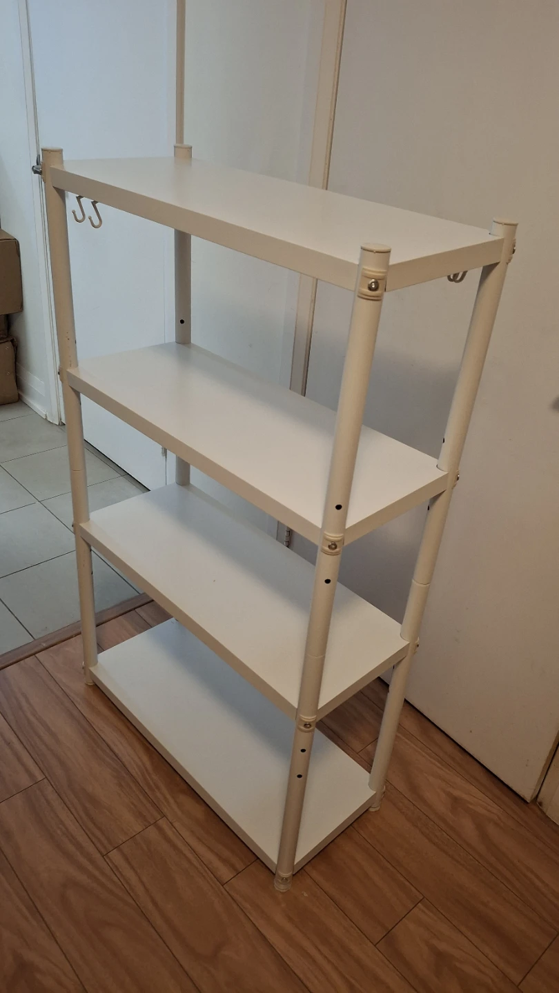 White 4-Tier Shelf Unit 28x68x116cm - photo 3