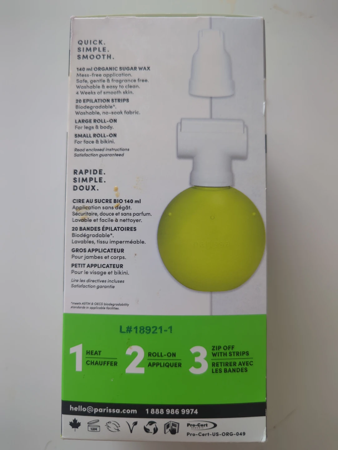 Parissa 2-in-1 Organic Roll-On Sugar Wax 140 ml - photo 2
