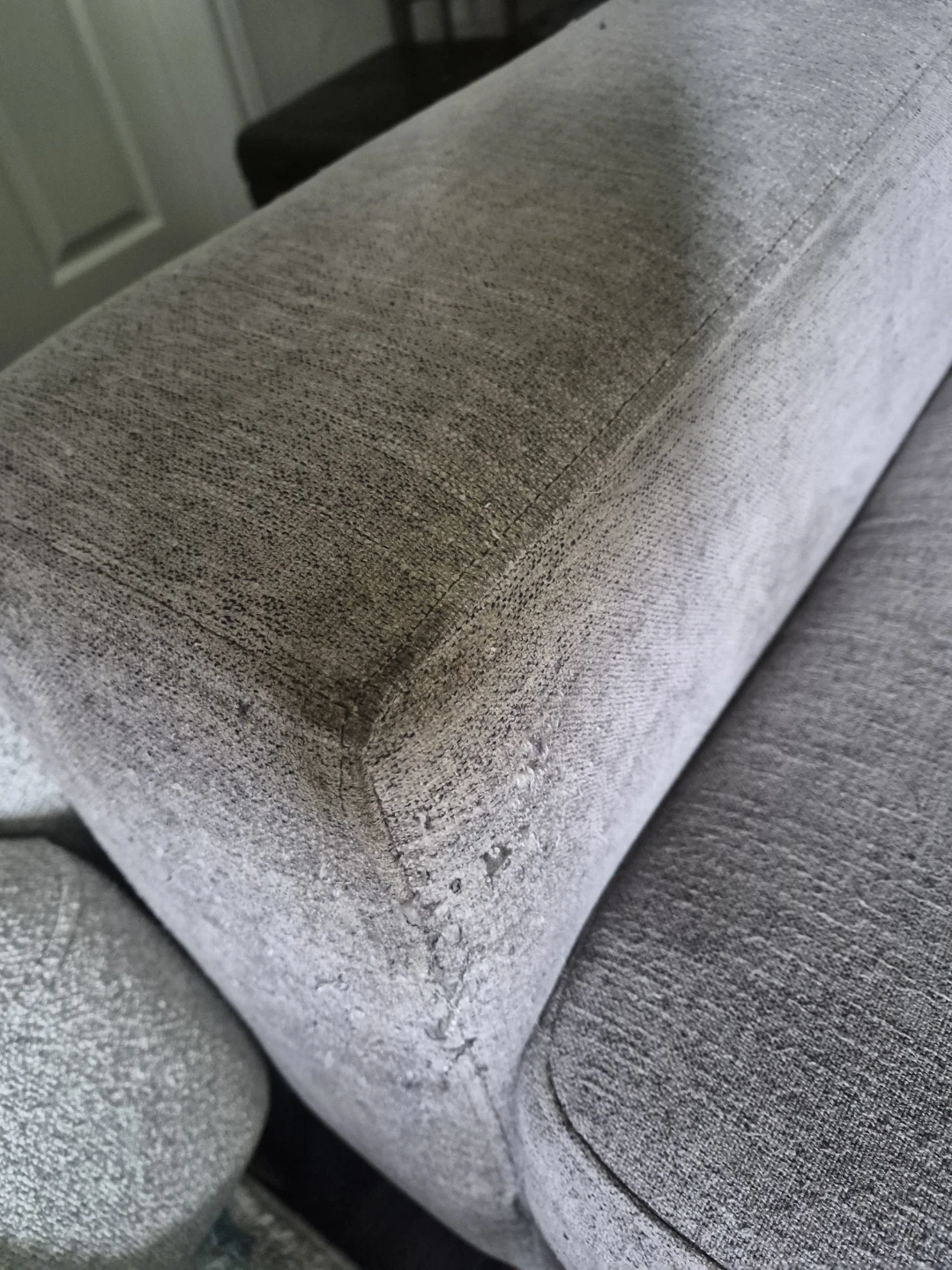 Grey Fabric Loveseat Sofa - photo 2