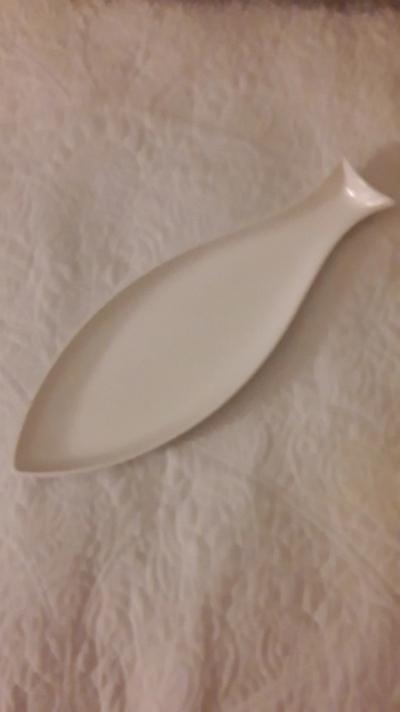 Stokes White Ceramic Fish Spoon Rest