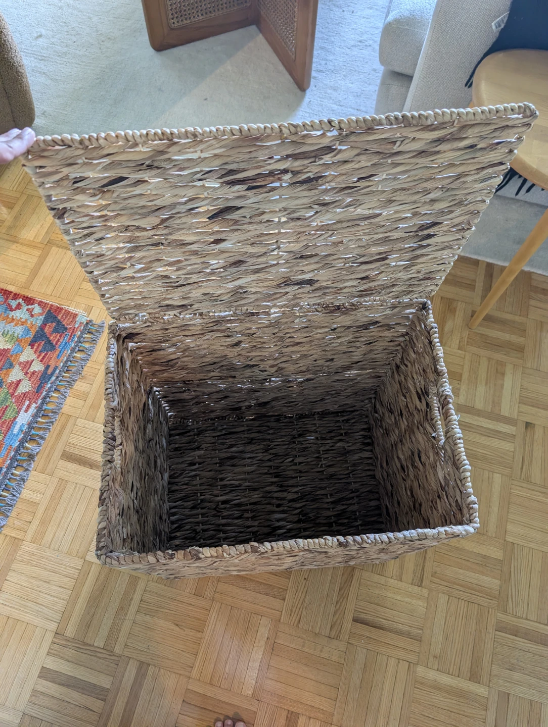 Woven Storage Basket with Lid