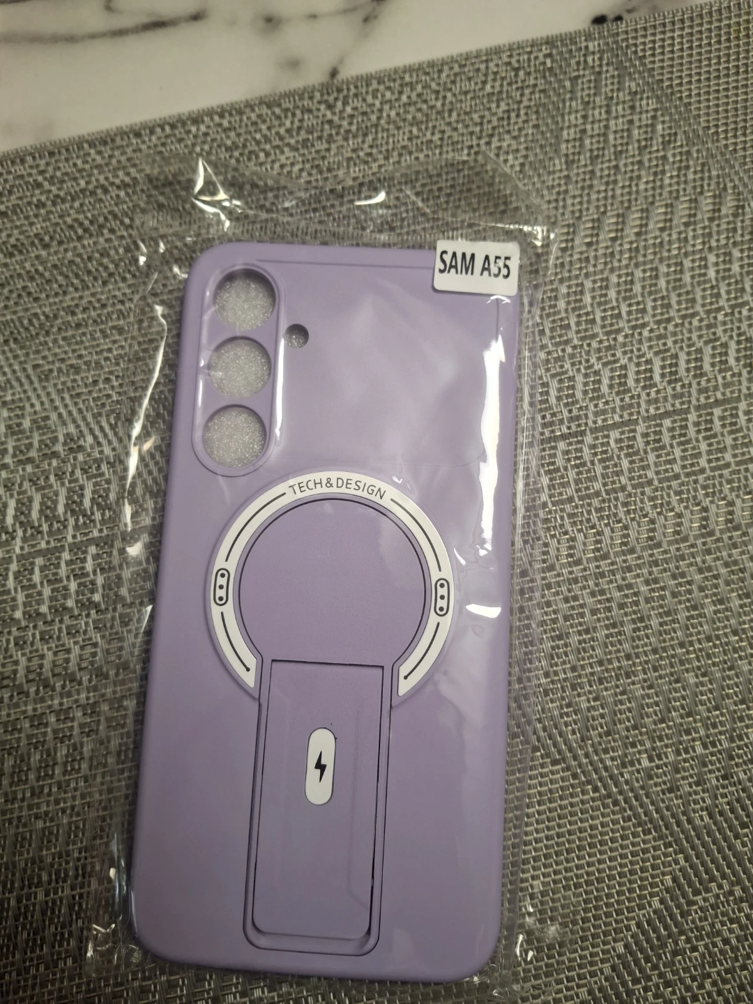 Samsung A55 Phone Case with Stand - Purple