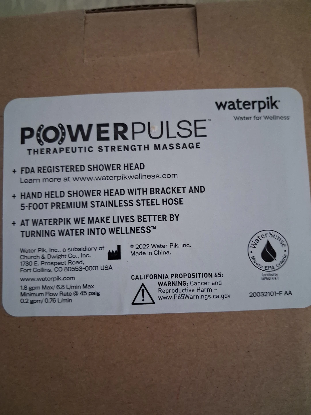 Waterpik PowerPulse Therapeutic Strength Massage Shower Head Kit - photo 2