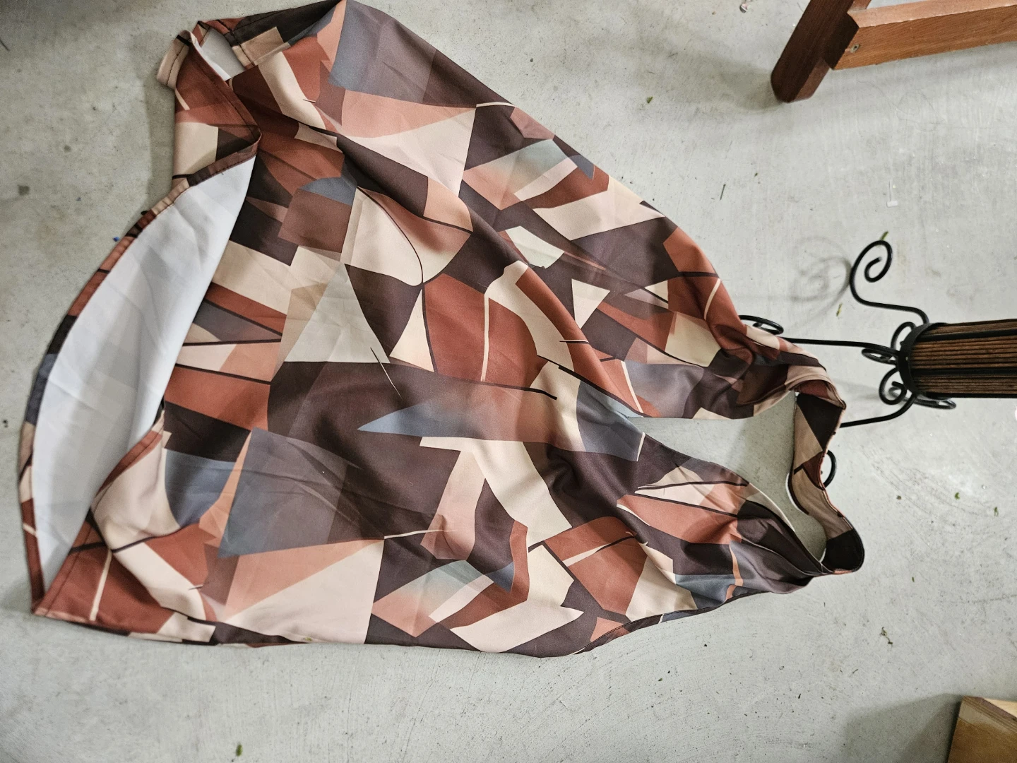 Women's Abstract Print Top - Size L