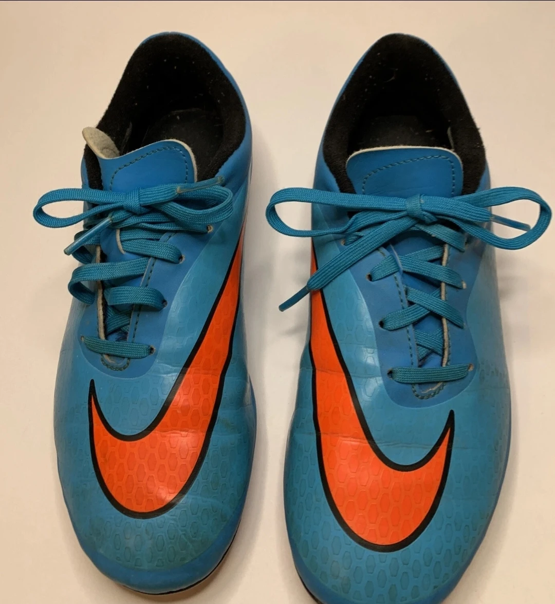 Nike Blue & Orange Soccer Cleats size 3y - photo 3