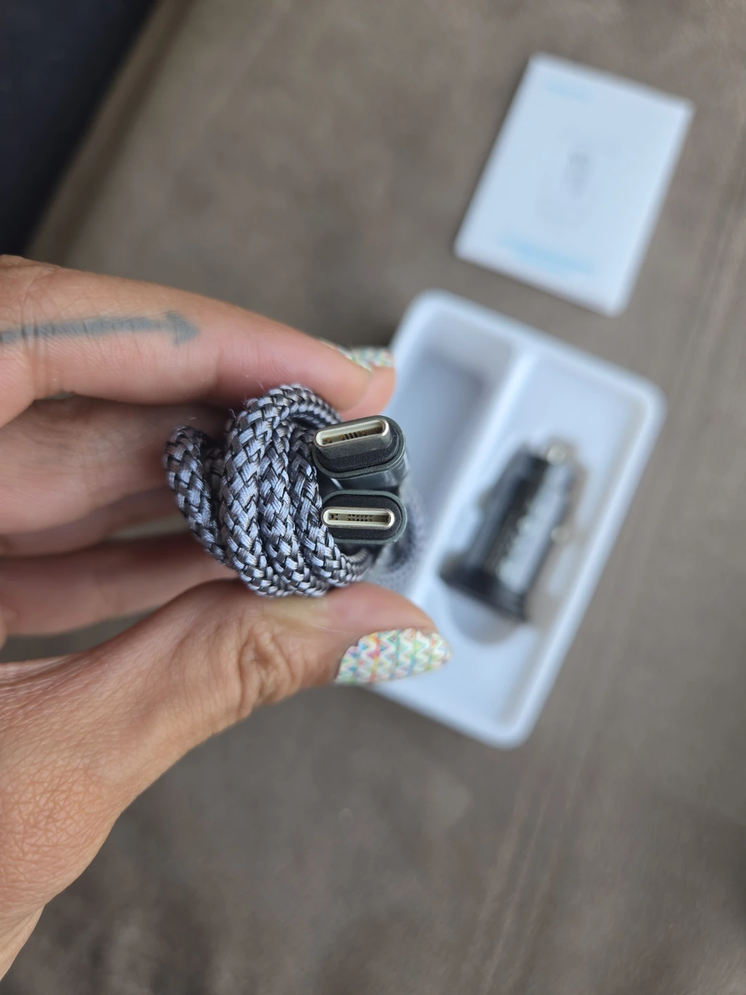 AINOPE PD3.0 and QC3.0 Car Charger with C to C Cable - photo 3