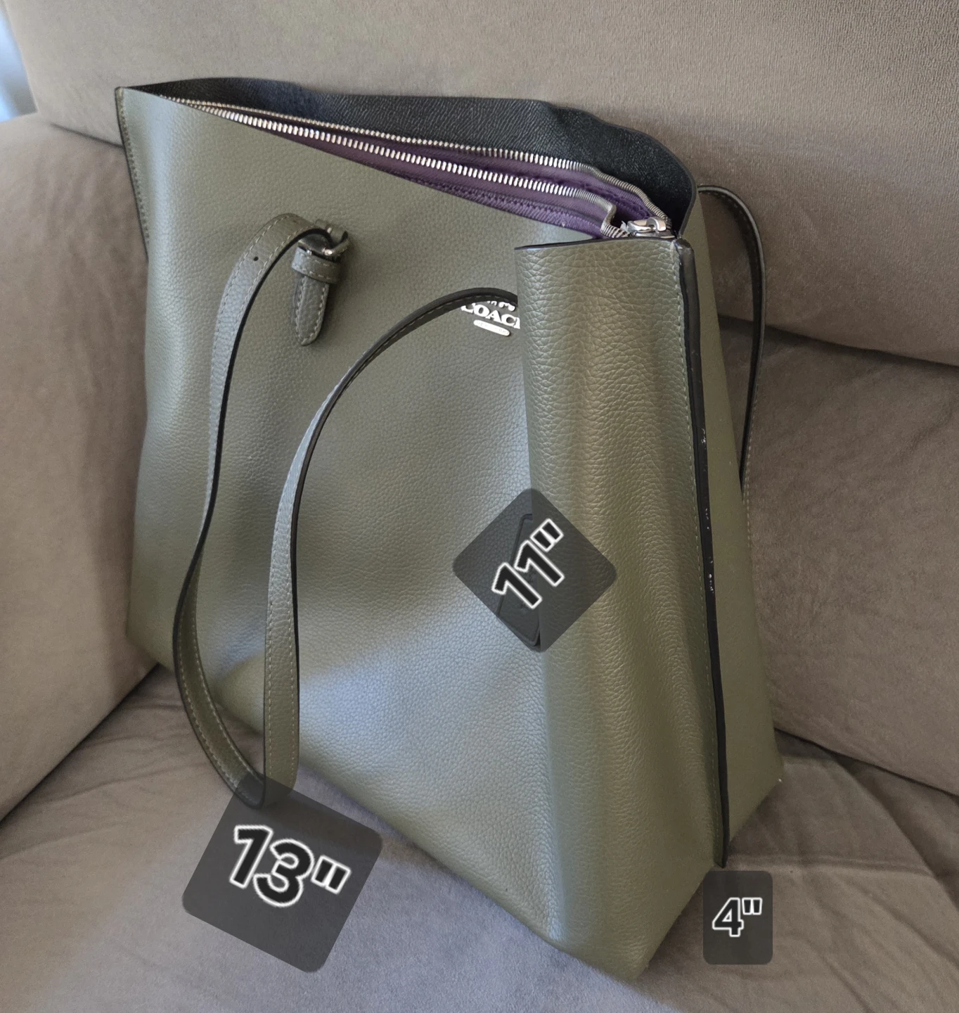 Coach Tote Bag - Olive Green - photo 4
